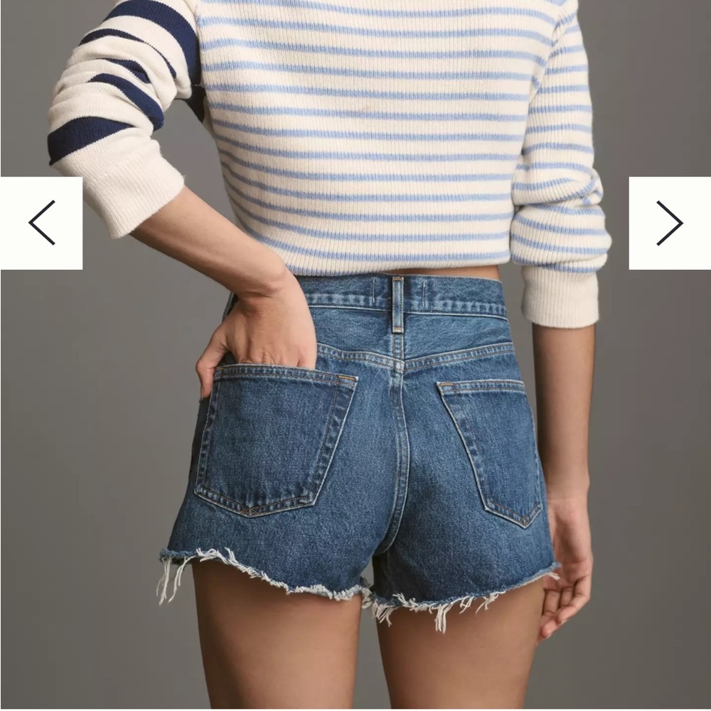 AGOLDE Parker Denim Fray Shorts